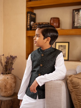 Green Printed Waistcoat