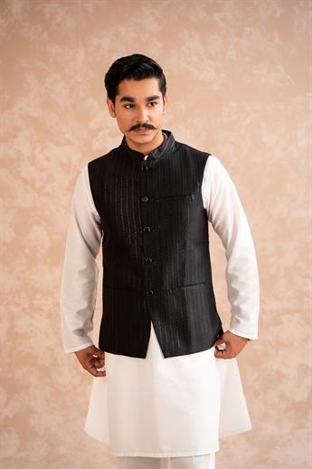 Black Mens Waistcoat