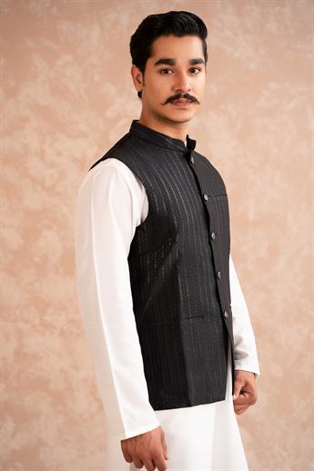 Black Mens Waistcoat