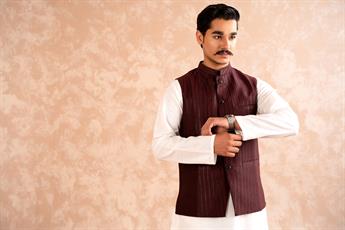 Maroon Mens Waistcoat