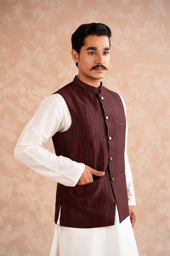 Maroon Mens Waistcoat