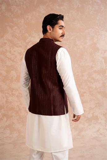 Maroon Mens Waistcoat