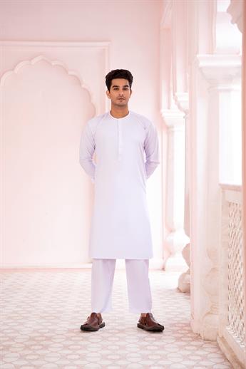 White Cotton Kurta Pajama