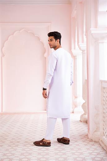 White Cotton Kurta Pajama