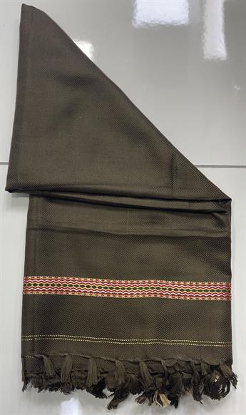 Olive Green Embroidered Mens Shawl