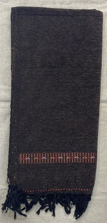 Chocolate Brown Embroidered Velvet Shawl