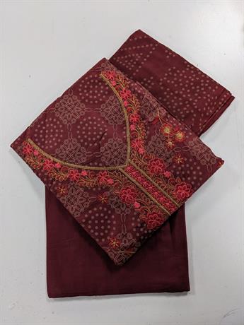 Maroon Unstitched 3 Piece Suit