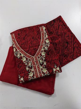 Red Unstitched 3 Piece Suit