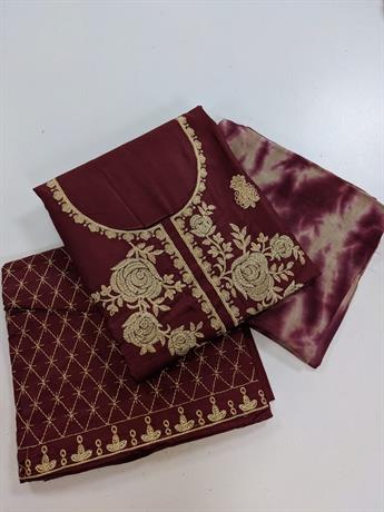Maroon Unstitched 3 Piece Suit