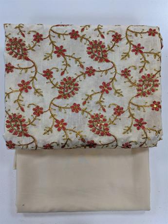 Beige/red