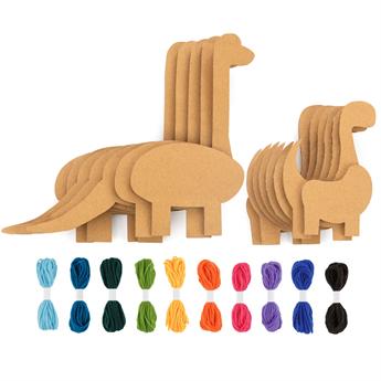 Made It! Yarn Animal Craft Kits for Kids, Dinosaur