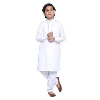 Boys plain Kurta Pyjama with piping detailing around neck and front. Please note colours may vary sl