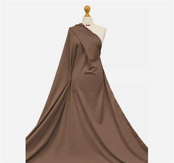 Mocca Plain Viscose Challis Fabric