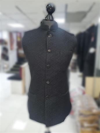 Soft brocade waistcoat with all over print on front and back.