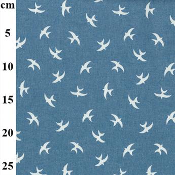 Printed lightweight denim chambray Fabric Dressmaking Skirt Tops