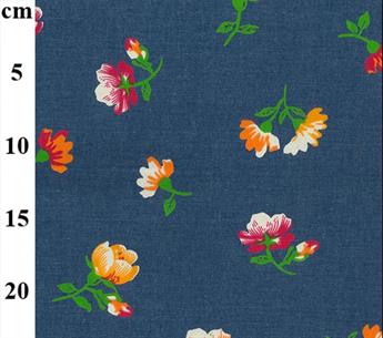 Printed lightweight denim chambray Fabric Dressmaking Skirt Tops