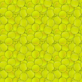 Tennis Balls - Printed Craft Cotton Poplin Fabric Quilting Patchwork
