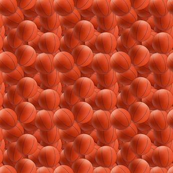 Basketballs - Printed Craft Cotton Poplin Fabric Quilting Patchwork
