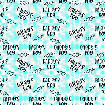 Daddy's Boy - Printed Craft Cotton Poplin Fabric Quilting Patchwork