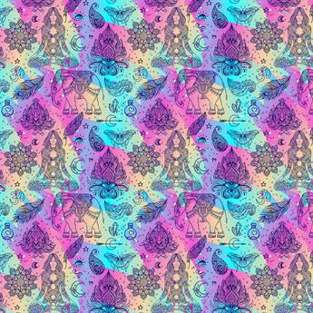 Chakra - Printed Craft Cotton Poplin Fabric Quilting Patchwork Dress