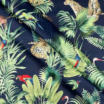 Navy Digital Print Velvet Velvets
