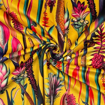 Ochre Digital Print Velvet Velvets
