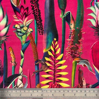 Pink Digital Print Velvet Velvets