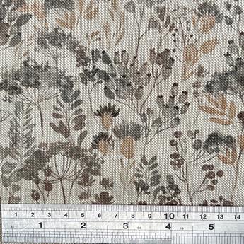 Dove Linen Printed Canvas Fabric