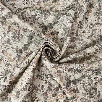 Dove Linen Printed Canvas Fabric