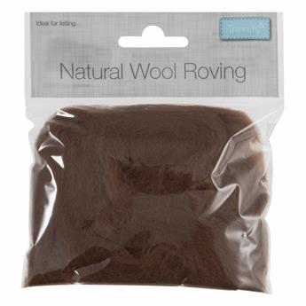 10g Trimits Natural Wool Roving (Fudge)