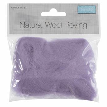 10g Trimits Natural Wool Roving (Lilac)