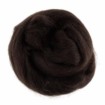 10g Trimits Natural Wool Roving (Dark Brown)