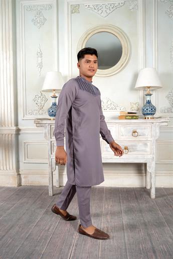 Grey Boys Kurta Pajama