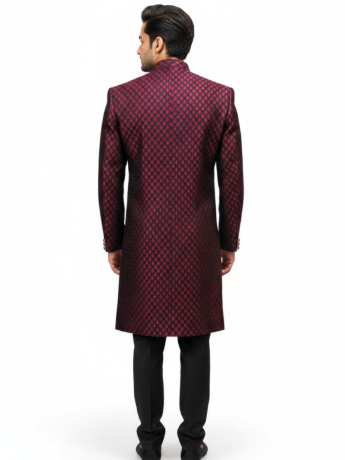 Maroon Mens Sherwani