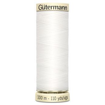 800 - White Gutermann Sew All Thread 100m