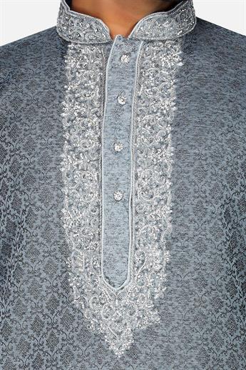 Mens Kurta Pyjama with hand embellishment , ideal for Nikkah and any s…
