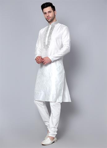 White Mens Kurta Pajama