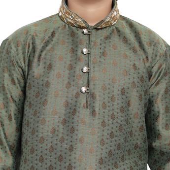 Green Boys Kurta Pajama