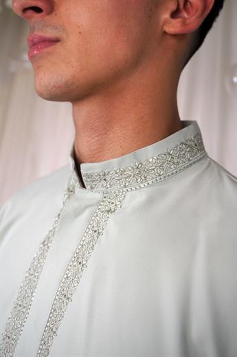 Green Embroidered Mens Shalwar Kameez