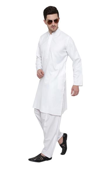 White Mens Shalwar Kameez