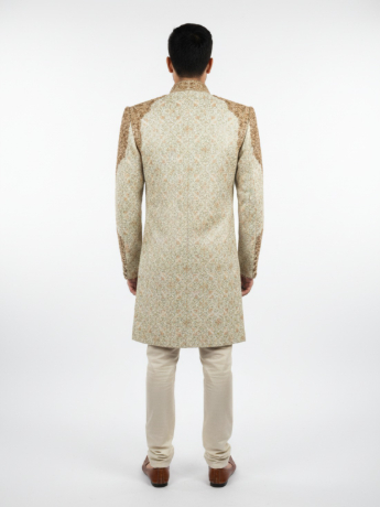 Gold & Mint Mens Sherwani