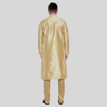Gold Silk Art Dupion Kurta Pajma
