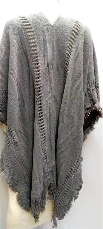 Grey Ladies Ponchu Shawl
