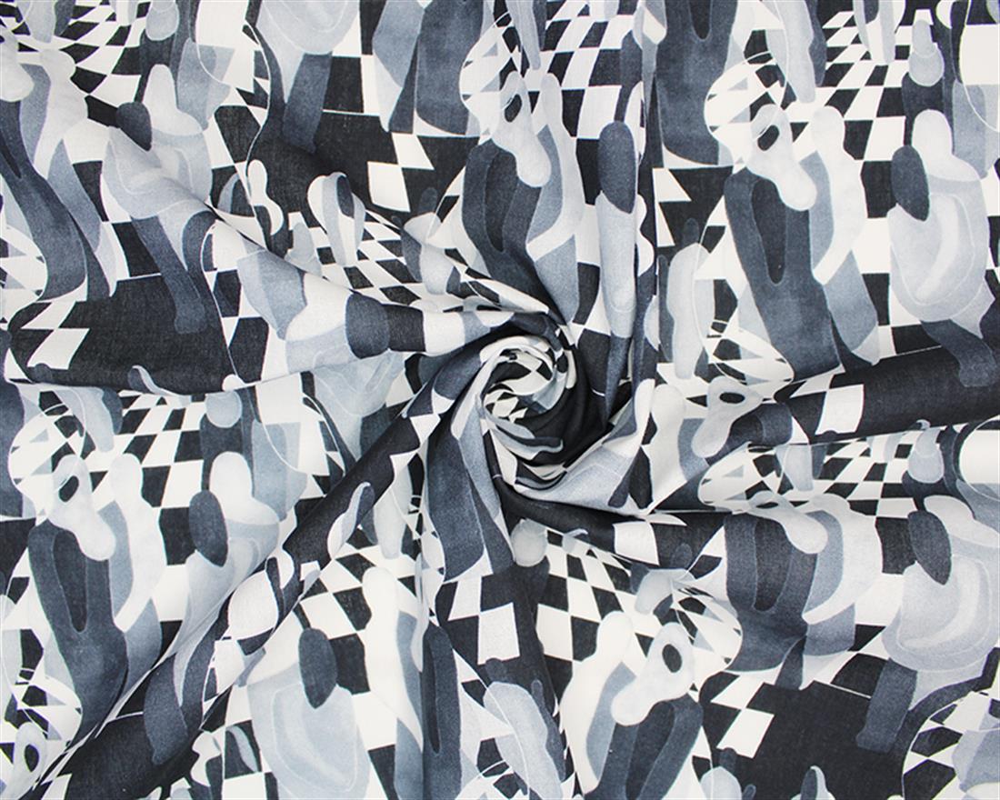Grey Lawn Printed Cotton Lawns