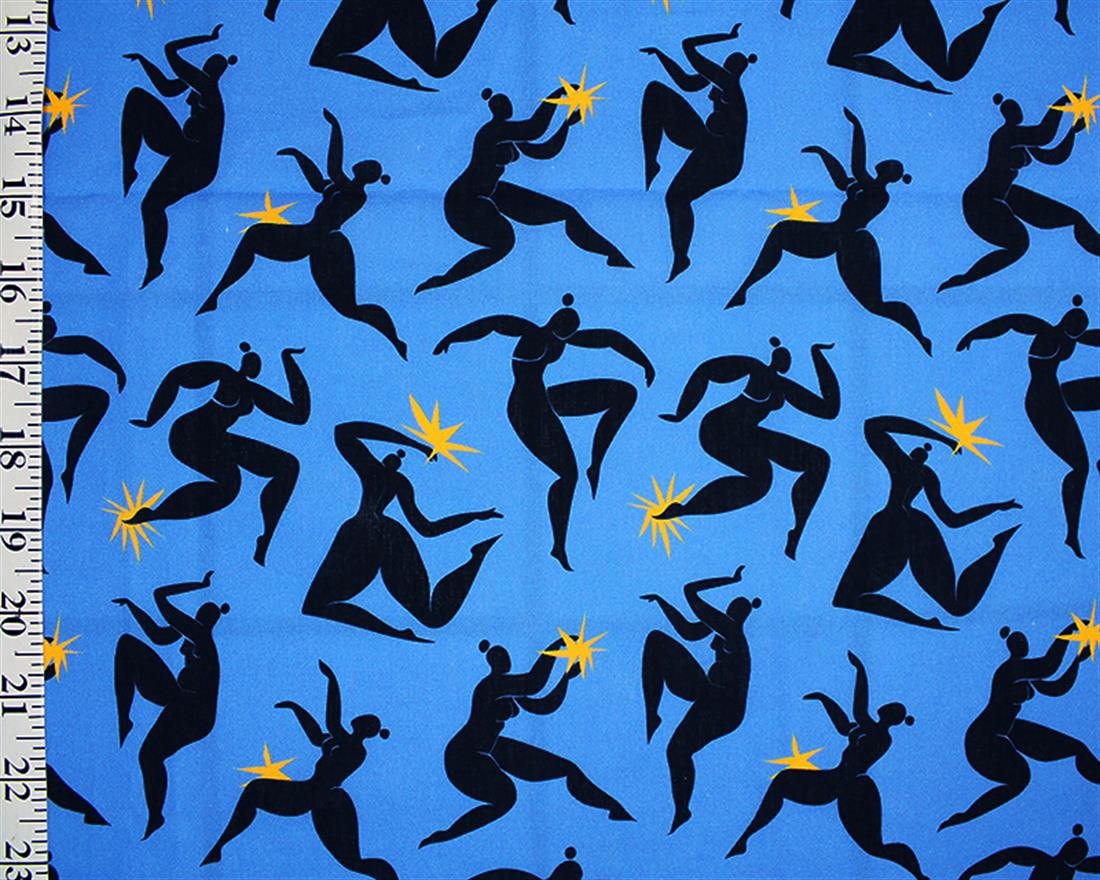 Blue Printed Cotton Fabrics