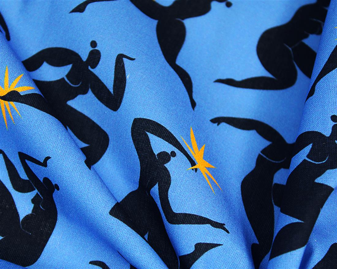 Blue Printed Cotton Fabrics