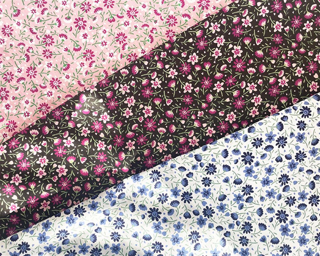 Baby Pink Printed Poly Cotton Fabric Craft Quilting Patchwork Dressmaking