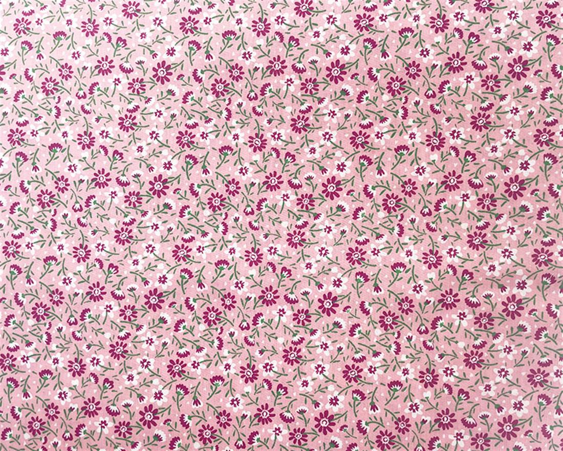 Baby Pink Printed Poly Cotton Fabric Craft Quilting Patchwork Dressmaking