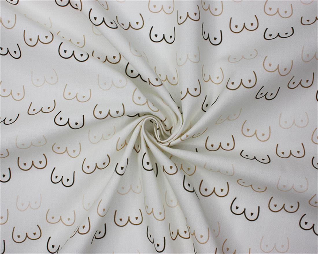 Cream Printed Cotton Fabrics