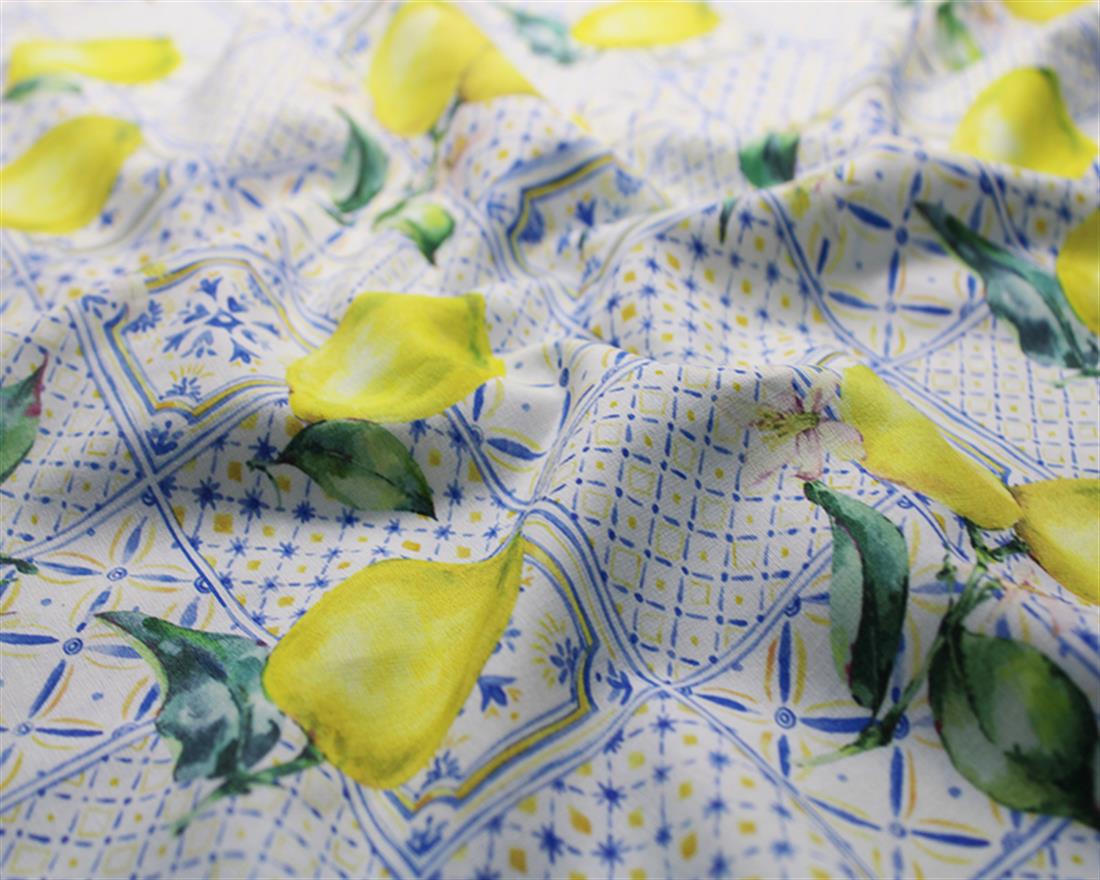 White Printed Cotton Fabrics